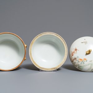 A Chinese qianjiang cai bowl and cover, Qianlong mark, 19/20th C. — photo 7