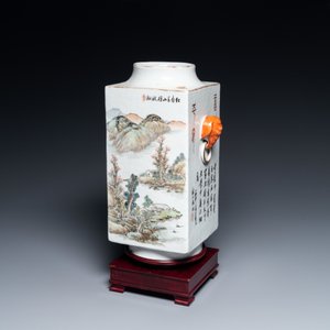 A Chinese qianjiang cai 'cong' vase, 19th C. — 照片 2
