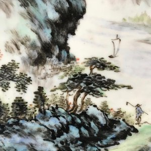 A Chinese qianjiang cai dish inscribed Wang Ye Ting, 20th C. — 照片 7