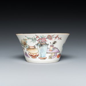 A Chinese qianjiang cai 'erotic subject' bowl, 19th C. — 照片 2
