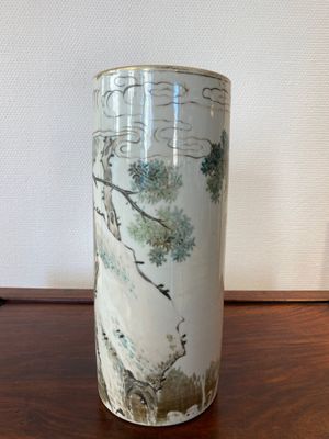 A Chinese qianjiang cai hat stand, signed Liu Hongxiang 劉宏祥, 19/20th C. — 照片 3