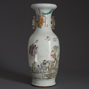 A Chinese qianjiang cai 'immortals' vase, 19/20th C. — 照片 8