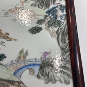 A Chinese qianjiang cai 'landscape' plaque, 19/20th C. — 照片 11