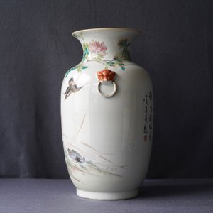 A Chinese qianjiang cai 'mandarin ducks' vase, 19/20th C. — 照片 10