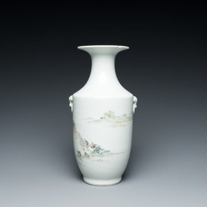 A Chinese qianjiang cai 'mountainous landscape' vase, signed Cheng Men 程門 and Xiao Yuan Zhen Cang 筱園珍藏 seal mark, 19th C. — photo 3