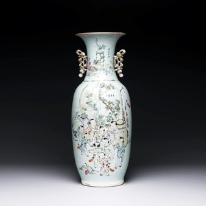 A Chinese qianjiang cai 'playing boys' vase, Ma Qingyun 馬慶雲 seal mark, dated 1917 — foto 1