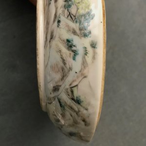 A Chinese qianjiang cai spice box and a warming bowl on foot, 19/20th C. — photo 22