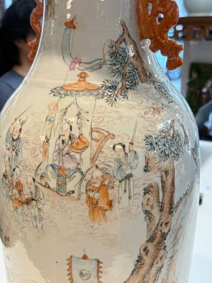 A Chinese qianjiang cai 'Taoist' vase, signed Wang Xingli 汪興黎, 19/20th C. — photo 11
