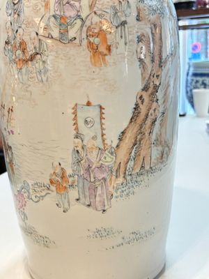 A Chinese qianjiang cai 'Taoist' vase, signed Wang Xingli 汪興黎, 19/20th C. — photo 12