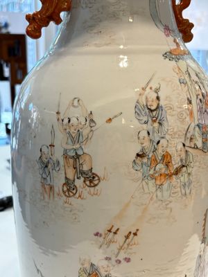 A Chinese qianjiang cai 'Taoist' vase, signed Wang Xingli 汪興黎, 19/20th C. — photo 13