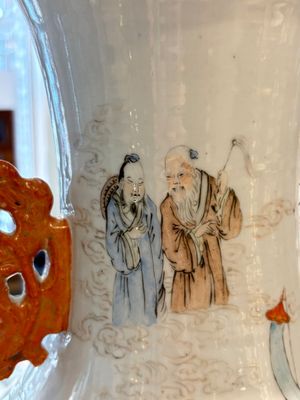 A Chinese qianjiang cai 'Taoist' vase, signed Wang Xingli 汪興黎, 19/20th C. — photo 9
