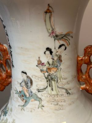 A Chinese qianjiang cai Vase, signed Wang Xingli 汪興黎, 19/20th C. — 照片 7