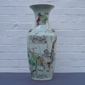A Chinese qianjiang cai vase with figures near an ox, Ma Qingyun, 19/20th C. — 照片 7