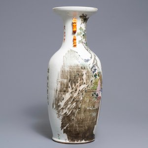A Chinese qianjiang cai vase with the immortal Lan Caihe, 19th C. — 照片 2