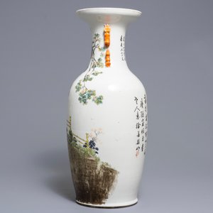 A Chinese qianjiang cai vase with the immortal Lan Caihe, 19th C. — 照片 4