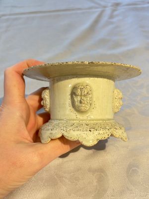A Chinese qingbai censer with masks in relief, 20th C — photo 1