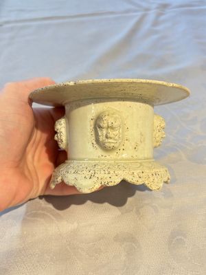A Chinese qingbai censer with masks in relief, 20th C — photo 2