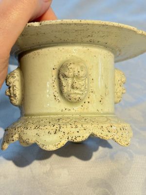 A Chinese qingbai censer with masks in relief, 20th C — photo 10