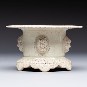 A Chinese qingbai censer with masks in relief, 20th C — photo 3