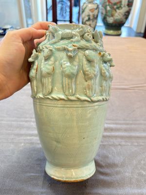 A Chinese qingbai-glazed covered urn applied with zodiac figures, Song — photo 12
