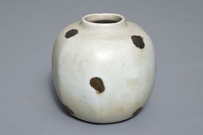A Chinese qingbai iron spot jar, Yuan