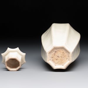 A Chinese qingbai octagonal vase and cover, Song/Yuan — foto 6