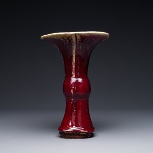 A Chinese quadrifoil flambé-glazed 'zun' vase, Qianlong mark and of the period — photo 5