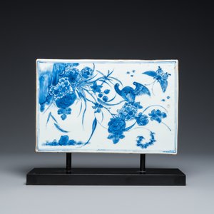 A Chinese rectangular blue and white 'beheading' tile, Kangxi — 照片 4
