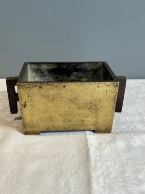 A Chinese rectangular bronze censer, Yu Tang Jing Wan 玉堂精玩 mark, Qing — foto 3