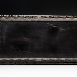 A Chinese rectangular carved red and black lacquer stand, 20th C. — photo 8