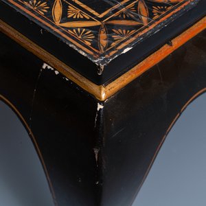 A Chinese rectangular lacquered wood table for the European market, 19th C. — 照片 11