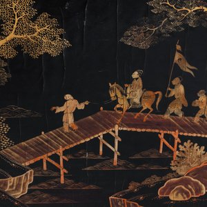 A Chinese rectangular lacquered wood table for the European market, 19th C. — 照片 12