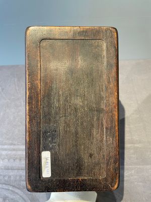 A Chinese rectangular silver-inlaid zitan wood 'dragon' box and cover, 17/18th C. — 照片 15