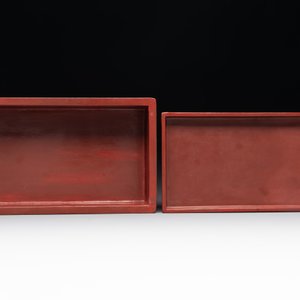A Chinese rectangular silver-inlaid zitan wood 'dragon' box and cover, 17/18th C. — 照片 7