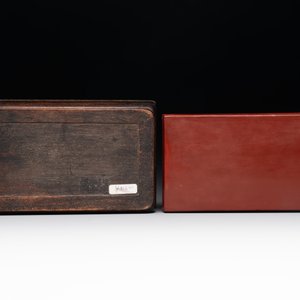 A Chinese rectangular silver-inlaid zitan wood 'dragon' box and cover, 17/18th C. — 照片 8