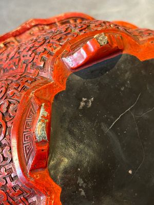 A Chinese red cinnabar lacquer jardiniere with floral design, Yongzheng/Qianlong — foto 13