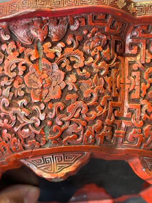 A Chinese red cinnabar lacquer jardiniere with floral design, Yongzheng/Qianlong — foto 10