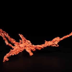 A Chinese red coral group of birds among flowering branches, 19/20th C. — foto 5