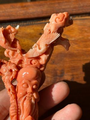A Chinese red coral sculpture of Shoulao, 19/20th C. — photo 2