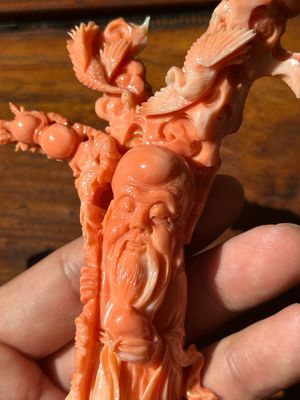 A Chinese red coral sculpture of Shoulao, 19/20th C. — photo 4