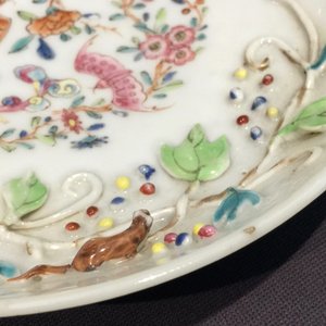 A Chinese relief-decorated famille rose cup and saucer with squirrels, Yongzheng, 1723-1735 — photo 14