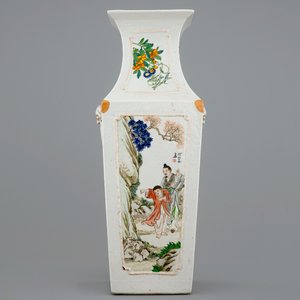 A Chinese retangular qianjiang cai vase, 19/20th C. — photo 4