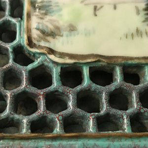A Chinese reticulated robin's egg-ground qianjiang cai vase, 19th C. — photo 16