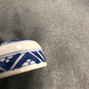 A Chinese ribbed blue and white jar and cover, Kangxi — 照片 11