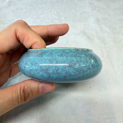 A Chinese robin’s egg-glazed 'Chilong' square brush pot and a brush washer — photo 5