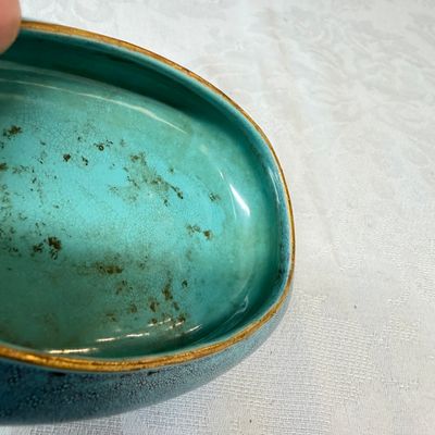 A Chinese robin’s egg-glazed 'Chilong' square brush pot and a brush washer — photo 8
