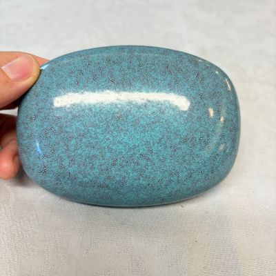 A Chinese robin’s egg-glazed 'Chilong' square brush pot and a brush washer — photo 9