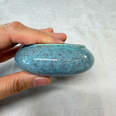 A Chinese robin’s egg-glazed 'Chilong' square brush pot and a brush washer — photo 3