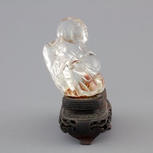 A Chinese rock crystal Buddha on stand, 18/19th C. — photo 3