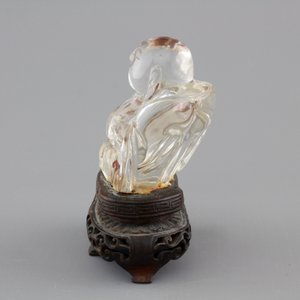 A Chinese rock crystal Buddha on stand, 18/19th C. — photo 5